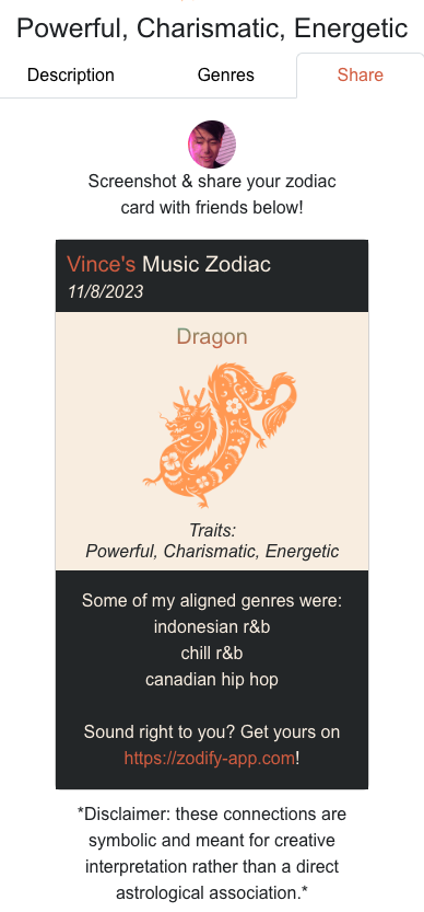 Zodify mobile app image